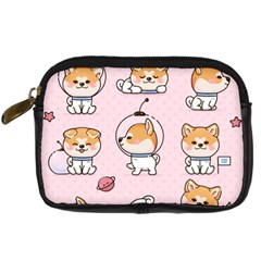 Set-kawaii-smile-japanese-dog-akita-inu-cartoon Digital Camera Leather Case by Salman4z