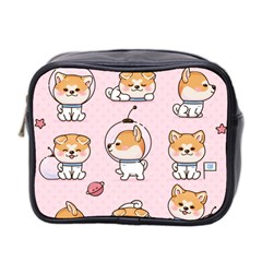 Set-kawaii-smile-japanese-dog-akita-inu-cartoon Mini Toiletries Bag (two Sides) by Salman4z