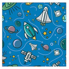 About-space-seamless-pattern Square Satin Scarf (36  X 36 )
