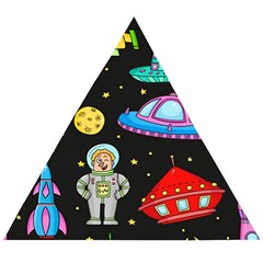 Seamless-pattern-with-space-objects-ufo-rockets-aliens-hand-drawn-elements-space Wooden Puzzle Triangle by Salman4z