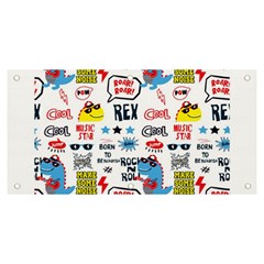 Monster-cool-seamless-pattern Banner And Sign 6  X 3  by Salman4z