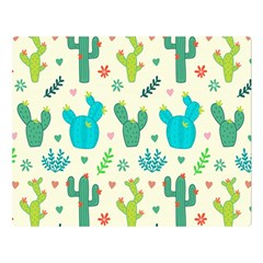 Cactus-succulents-floral-seamless-pattern Premium Plush Fleece Blanket (large) by Salman4z