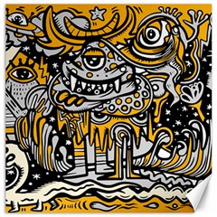 Crazy-abstract-doodle-social-doodle-drawing-style Canvas 20  x 20 