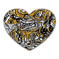 Crazy-abstract-doodle-social-doodle-drawing-style Heart Mousepad