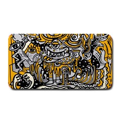 Crazy-abstract-doodle-social-doodle-drawing-style Medium Bar Mat