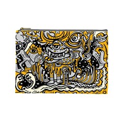 Crazy-abstract-doodle-social-doodle-drawing-style Cosmetic Bag (Large)