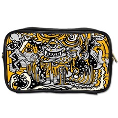 Crazy-abstract-doodle-social-doodle-drawing-style Toiletries Bag (Two Sides)