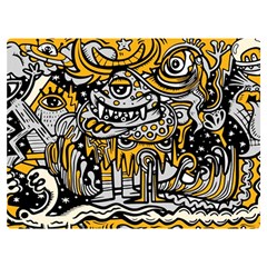 Crazy-abstract-doodle-social-doodle-drawing-style Premium Plush Fleece Blanket (Extra Small)
