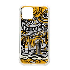 Crazy-abstract-doodle-social-doodle-drawing-style iPhone 11 Pro 5.8 Inch TPU UV Print Case