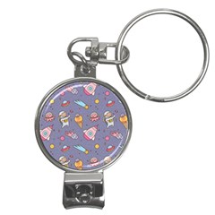 Outer-space-seamless-background Nail Clippers Key Chain by Salman4z