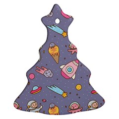 Outer-space-seamless-background Ornament (Christmas Tree) 