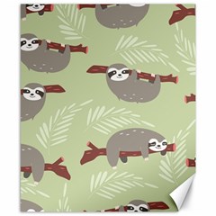 Sloths-pattern-design Canvas 8  X 10  by Salman4z