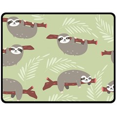 Sloths-pattern-design Fleece Blanket (medium) by Salman4z