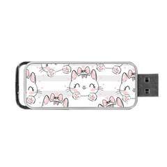 Cat-with-bow-pattern Portable Usb Flash (two Sides) by Salman4z