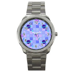 Seamless-pattern-pastel-galaxy-future Sport Metal Watch by Salman4z