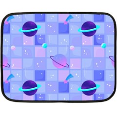 Seamless-pattern-pastel-galaxy-future Fleece Blanket (mini) by Salman4z