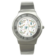 Pattern-sloth-woodland Stainless Steel Watch