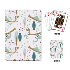 Pattern-sloth-woodland Playing Cards Single Design (rectangle) by Salman4z