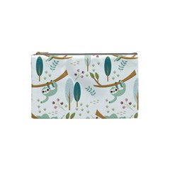 Pattern-sloth-woodland Cosmetic Bag (small) by Salman4z