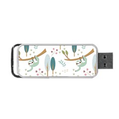 Pattern-sloth-woodland Portable USB Flash (Two Sides)