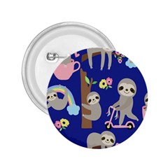 Hand-drawn-cute-sloth-pattern-background 2 25  Buttons by Salman4z