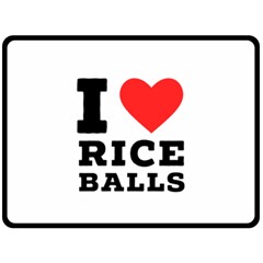 I Love Rice Balls Fleece Blanket (large) by ilovewhateva