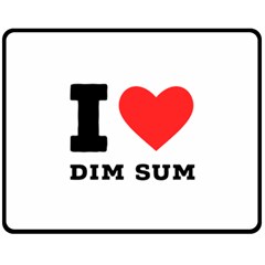 I Love Dim Sum Fleece Blanket (medium) by ilovewhateva