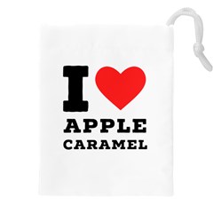 I Love Apple Caramel Drawstring Pouch (4xl) by ilovewhateva