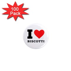 I Love Biscotti 1  Mini Magnets (100 Pack)  by ilovewhateva