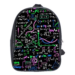Math-linear-mathematics-education-circle-background School Bag (large) by Salman4z