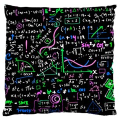 Math-linear-mathematics-education-circle-background Large Premium Plush Fleece Cushion Case (one Side) by Salman4z
