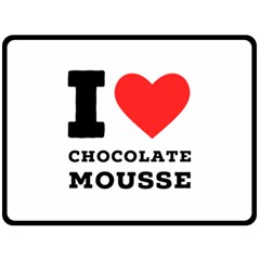I Love Chocolate Mousse Fleece Blanket (large)