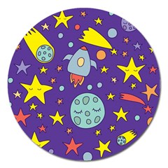 Card-with-lovely-planets Magnet 5  (round) by Salman4z