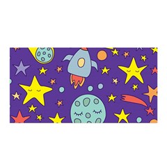 Card-with-lovely-planets Satin Wrap 35  X 70  by Salman4z