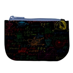 Mathematical-colorful-formulas-drawn-by-hand-black-chalkboard Large Coin Purse