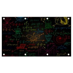 Mathematical-colorful-formulas-drawn-by-hand-black-chalkboard Banner And Sign 7  X 4  by Salman4z