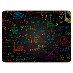 Mathematical-colorful-formulas-drawn-by-hand-black-chalkboard Two Sides Premium Plush Fleece Blanket (extra Small) by Salman4z