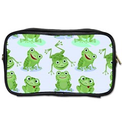 Cute-green-frogs-seamless-pattern Toiletries Bag (one Side) by Salman4z