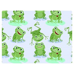 Cute-green-frogs-seamless-pattern Two Sides Premium Plush Fleece Blanket (extra Small)