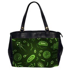 Bacteria-virus-seamless-pattern-inversion Oversize Office Handbag (2 Sides)