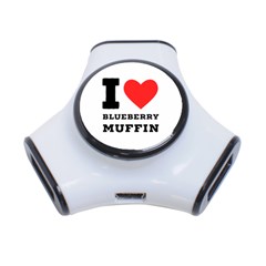 I Love Blueberry Muffin 3-port Usb Hub