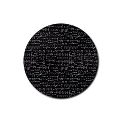 Math-equations-formulas-pattern Rubber Round Coaster (4 Pack)