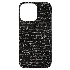 Math-equations-formulas-pattern Iphone 14 Pro Max Black Uv Print Case by Salman4z