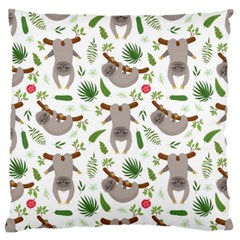 Seamless-pattern-with-cute-sloths Standard Premium Plush Fleece Cushion Case (two Sides) by Salman4z