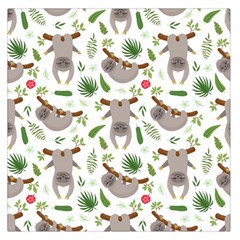 Seamless-pattern-with-cute-sloths Square Satin Scarf (36  X 36 ) by Salman4z