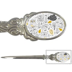 Doodle-seamless-pattern-with-autumn-elements Letter Opener by Salman4z