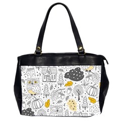 Doodle-seamless-pattern-with-autumn-elements Oversize Office Handbag (2 Sides) by Salman4z