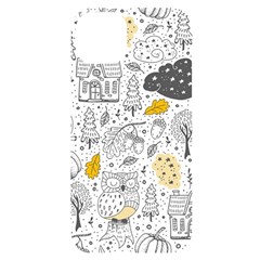 Doodle-seamless-pattern-with-autumn-elements Iphone 14 Plus Black Uv Print Case by Salman4z