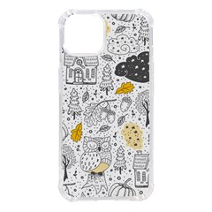 Doodle-seamless-pattern-with-autumn-elements Iphone 14 Tpu Uv Print Case by Salman4z