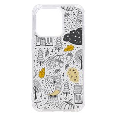 Doodle-seamless-pattern-with-autumn-elements Iphone 14 Pro Tpu Uv Print Case by Salman4z